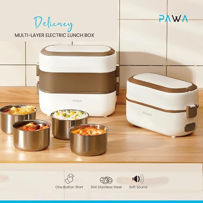 Pawa Delicacy Double Layer Electric Lunch Box 2L