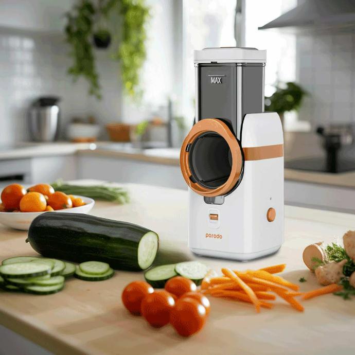 Porodo Lifestyle Eletcric Vegetable Slicer, Shredder, Grater
