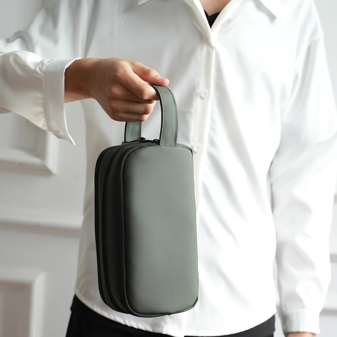 TOTE Compact Travel Pouch Black, Green & Grey
