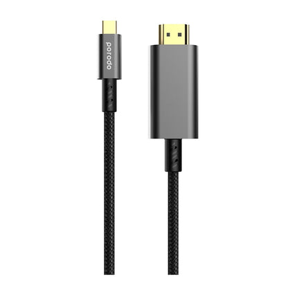 Porodo Type-C HDMI Braided Cable Ultra-HD Video Streaming 1.8m6ft