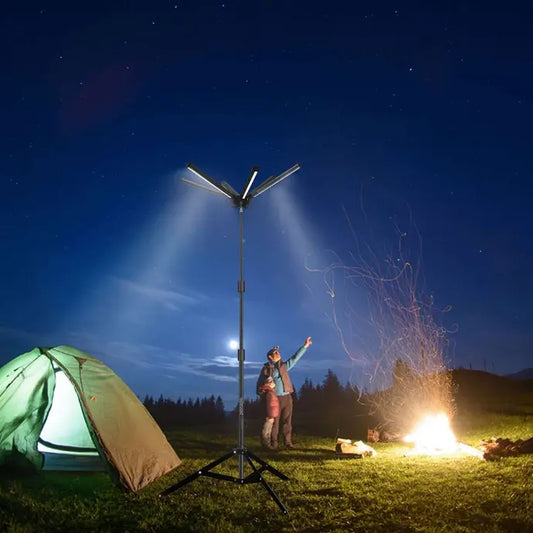 Porodo Lifestyle 7800 Lumens Camping Light Tripod Stand & Remote Control