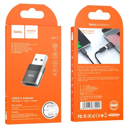 Adapter USB Male to Type-C female “UA17"