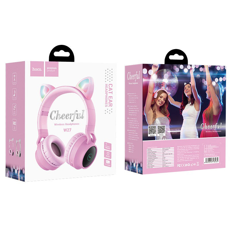 W27 Cat ear wireless headphones