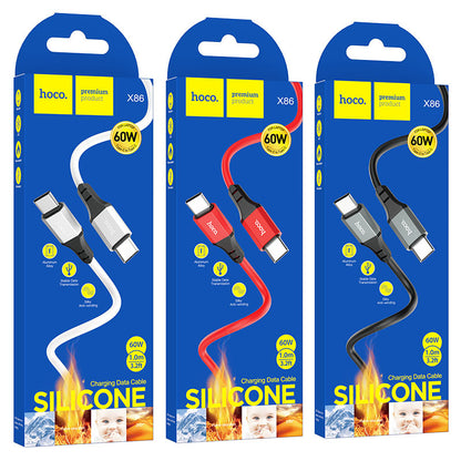 Cable Type-C to Type-C “X86 Spear” 60W charging data sync